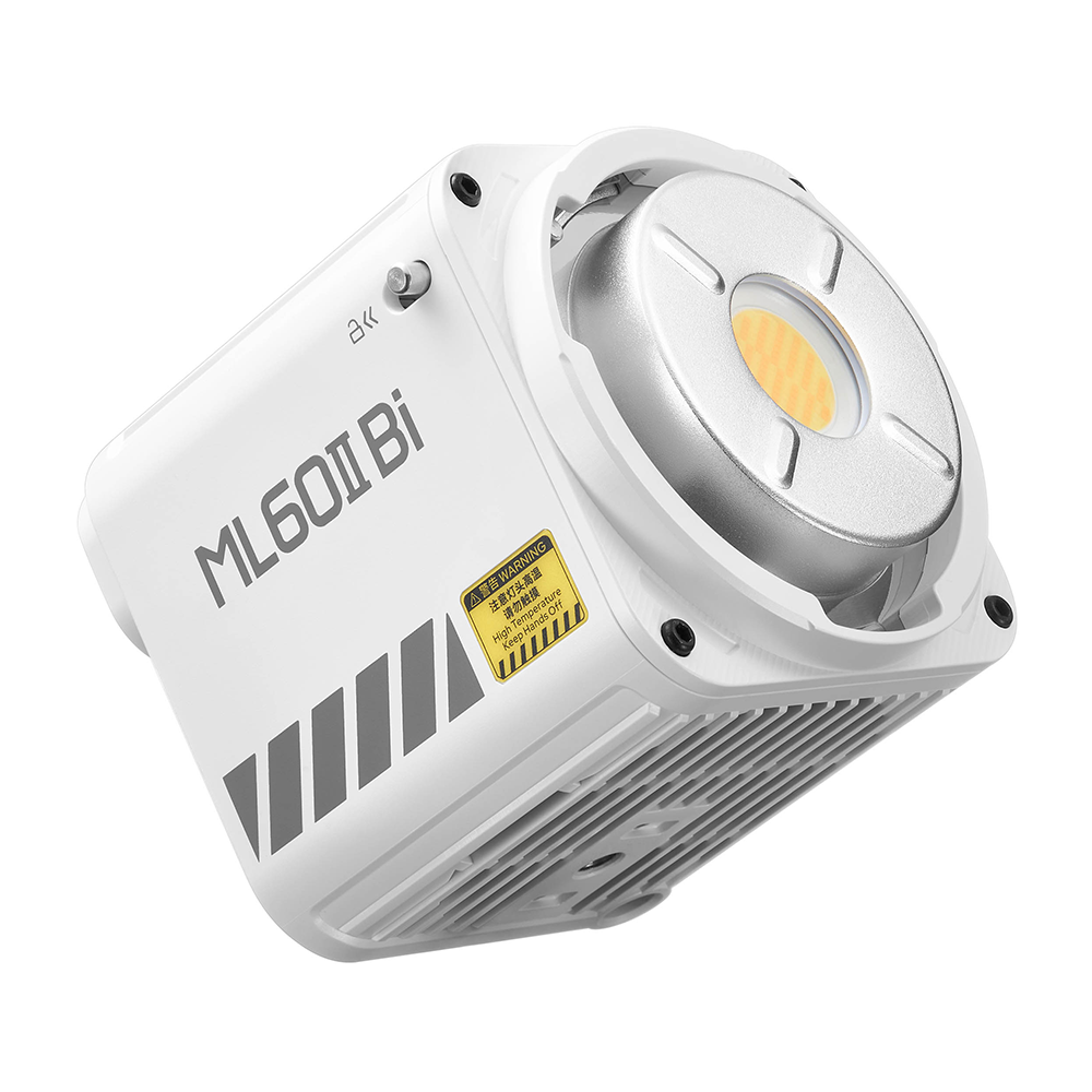 Godox ML60II Bi 60W 2800-6500K Ultra-Compact Handheld COB LED Video Light Angled View without Reflector