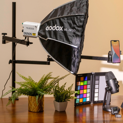 Godox All-in-One Tabletop Lighting & Streaming Kit for Video & Content Creation Zoom into Set-Up