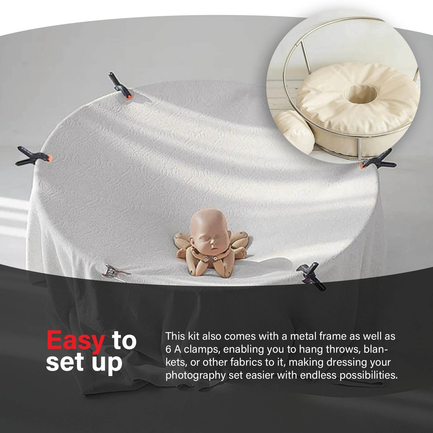 Baby-Posing Beanbag with Frame (Filling NOT Included)