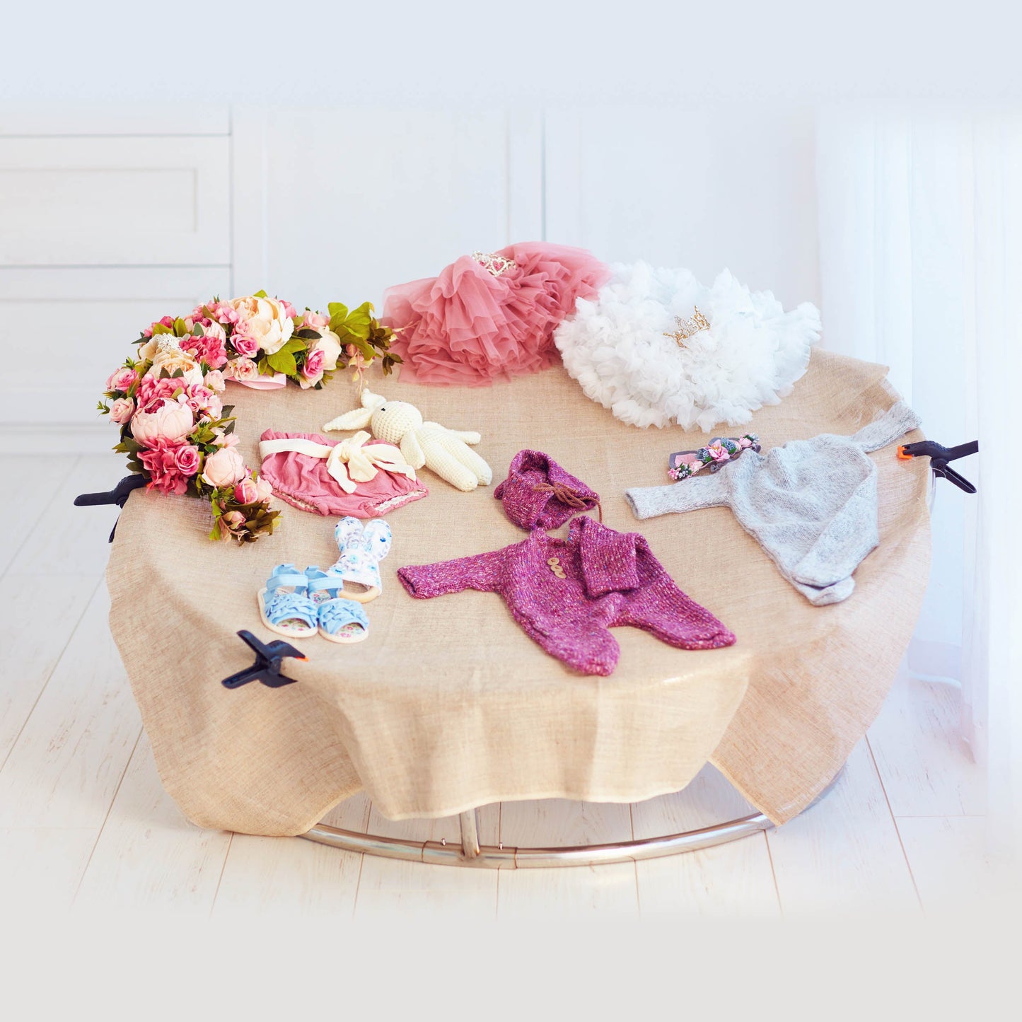 Baby-Posing Beanbag with Accessories