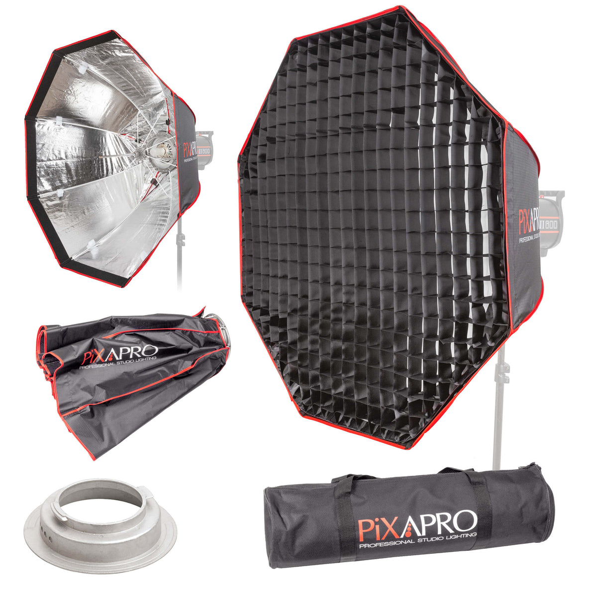 2-In-1 90cm Fast Installation Octagonal Umbrella Softbox with Grid For Broncolor (Big)