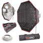 2-In-1 90cm Fast Installation Octagonal Umbrella Softbox with Grid For Broncolor (Big)