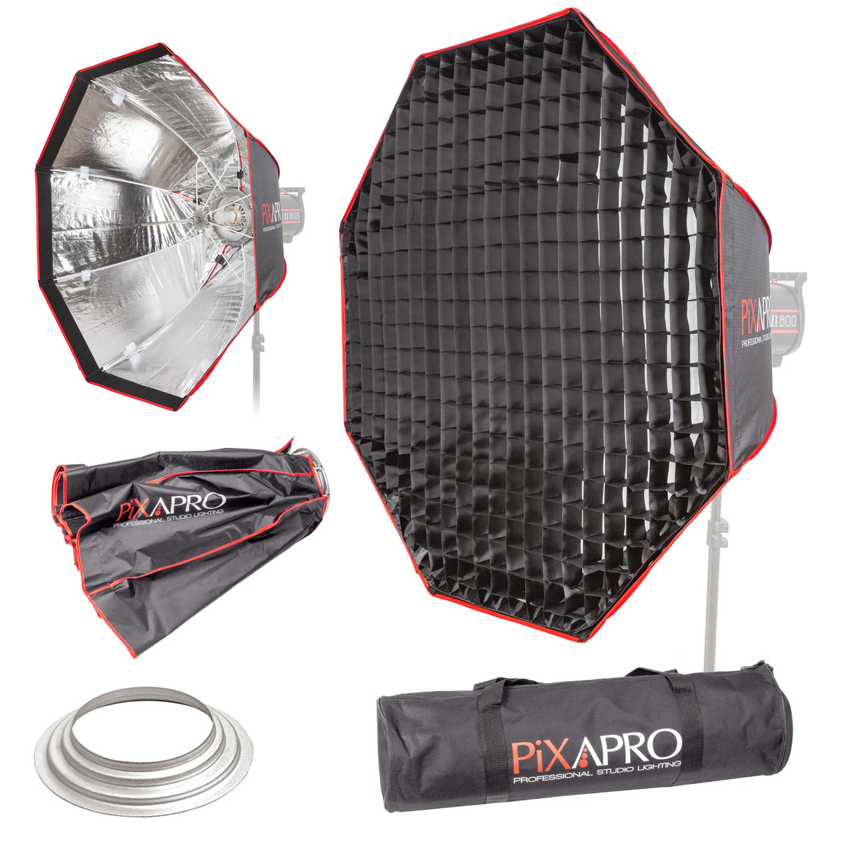 2-In-1 90cm Fast Installation Octagonal Umbrella Softbox with Grid For Hensel