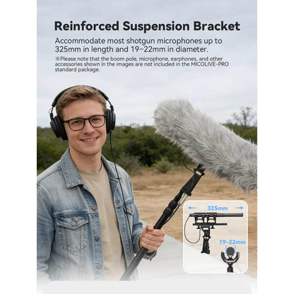 MICOLIVE-PRO Shotgun Microphone Blimp Windshield System