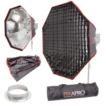 2-In-1 90cm Fast Installation Octagonal Umbrella Softbox with Grid For Multiblitz V-Type