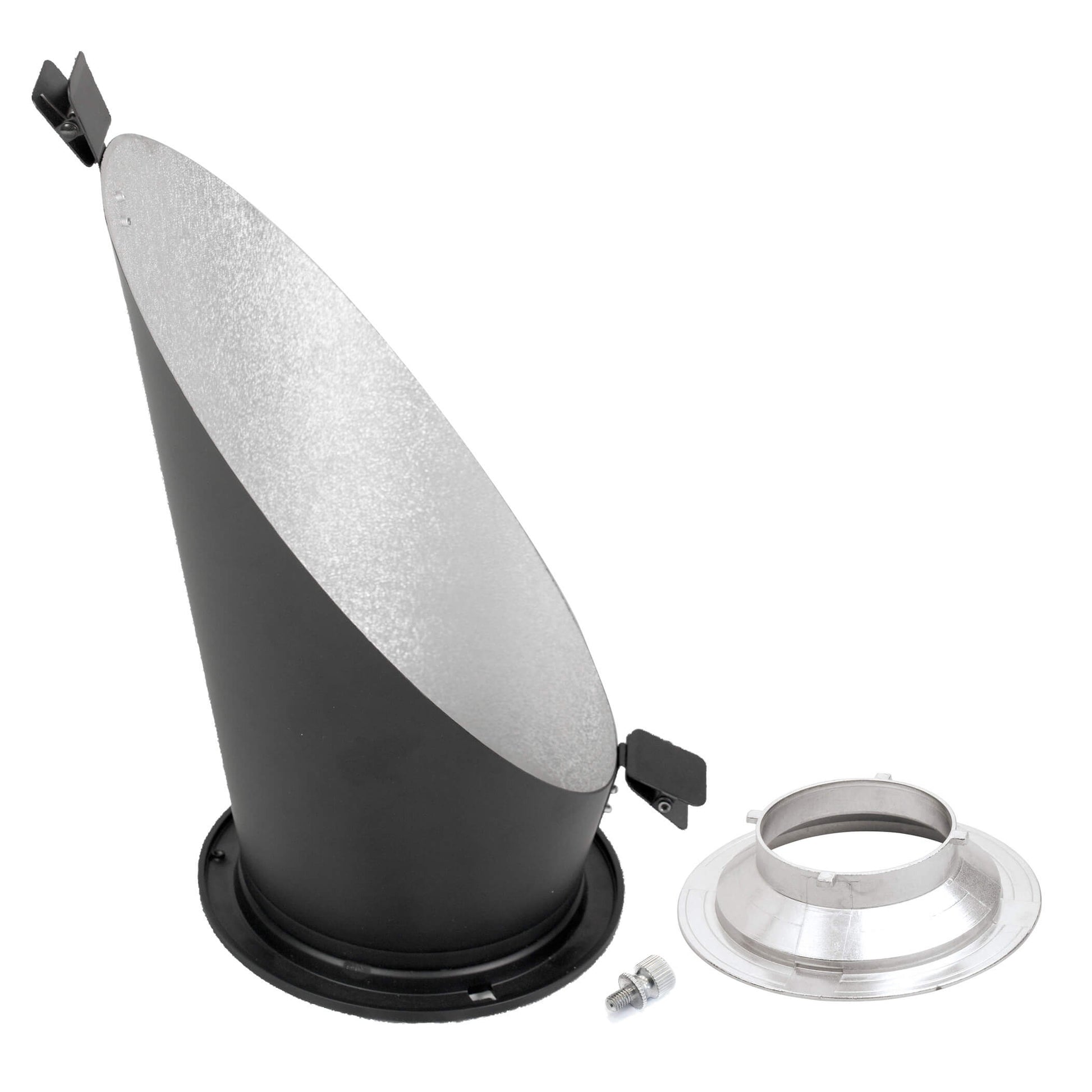 45° Handheld Reflector Photography with Interchangeable Fitting With Multiblitz P-Type Fitting