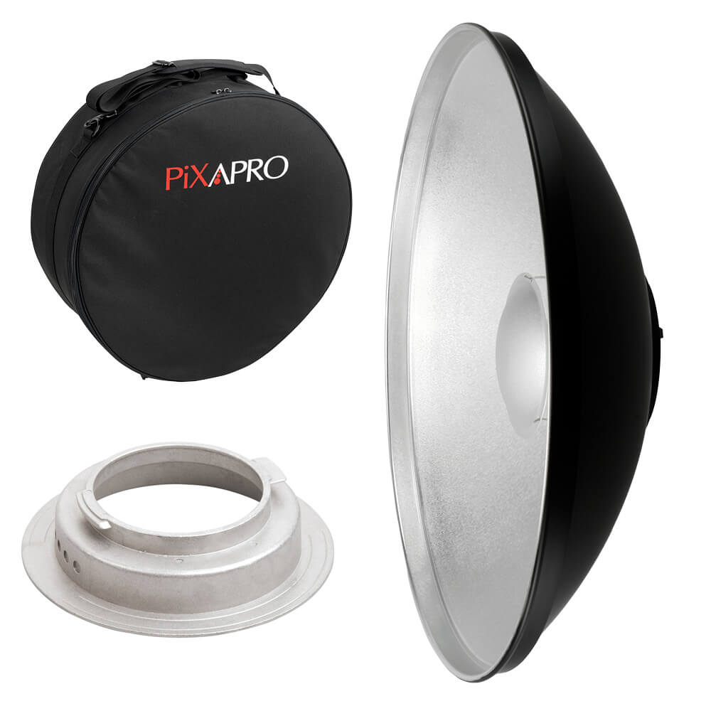 42cm (16.5") Silver Beauty Dish with Padded Carry Case For Broncolor (Big)