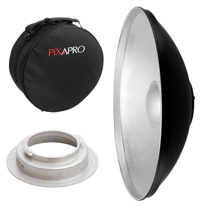 42cm (16.5") Silver Beauty Dish with Padded Carry Case For Broncolor (Big)